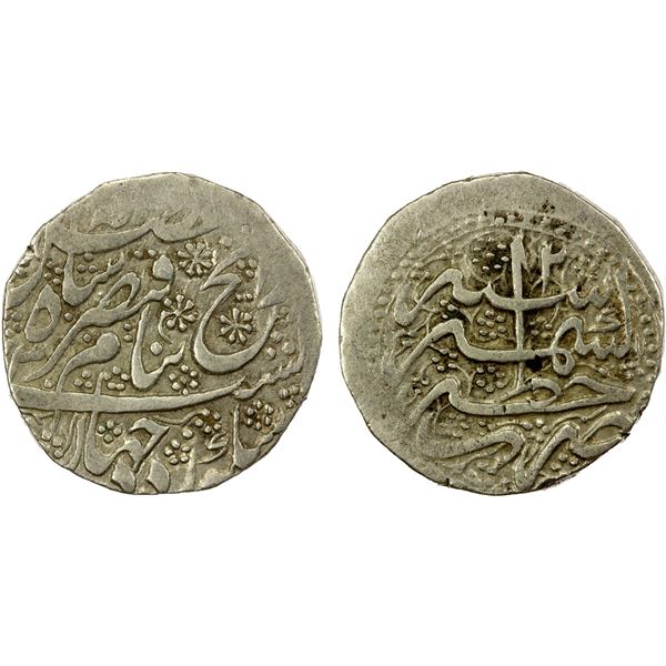 DURRANI: Qaisar Shah, 2nd reign, 1807-1808, AR rupee (11.07g), Kashmir, AH(122)3 year 2, VF