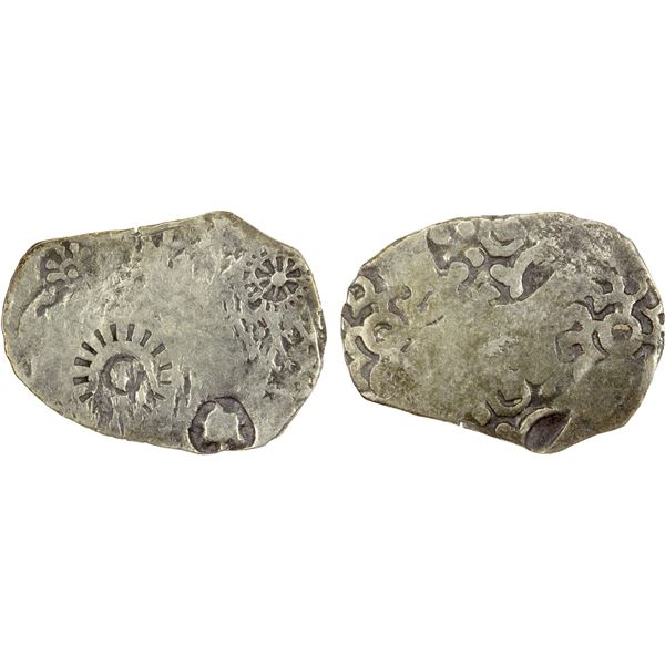 KASHI: Punchmarked, ca. BC 525-465, AR vimshatika (4.30g), VF