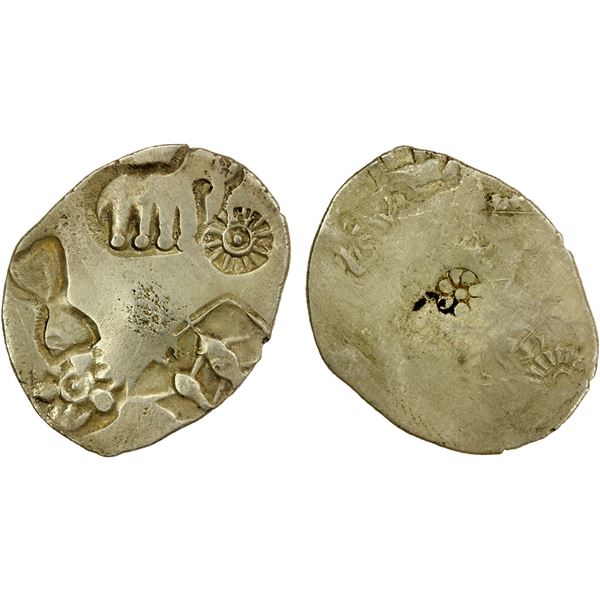 MAGADHA: Punchmarked, ca. 5th century BC, AR karshapana (3.36g), VF-EF
