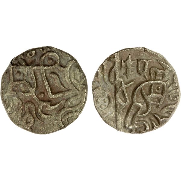 CHAUHANS OF AJMER: Pipala Raja, ca. 1168, BI jital (3.39g), EF