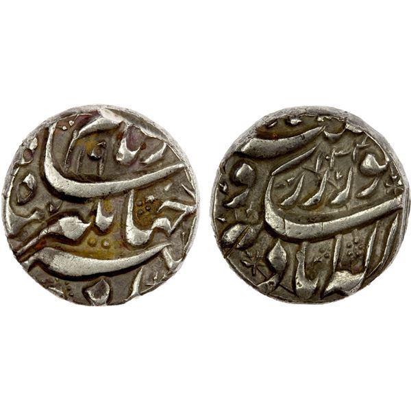 MUGHAL: Jahangir, 1605-1628, AR rupee (11.37g), Allahabad, AH1034 year 19, EF
