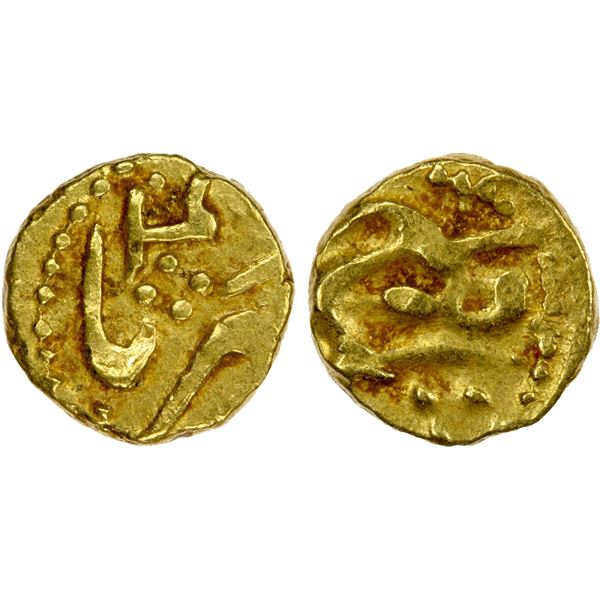 MUGHAL: Shah Alam Bahadur, 1707-1712, AV ½ fanam (0.18g), Karpa, year 4, EF