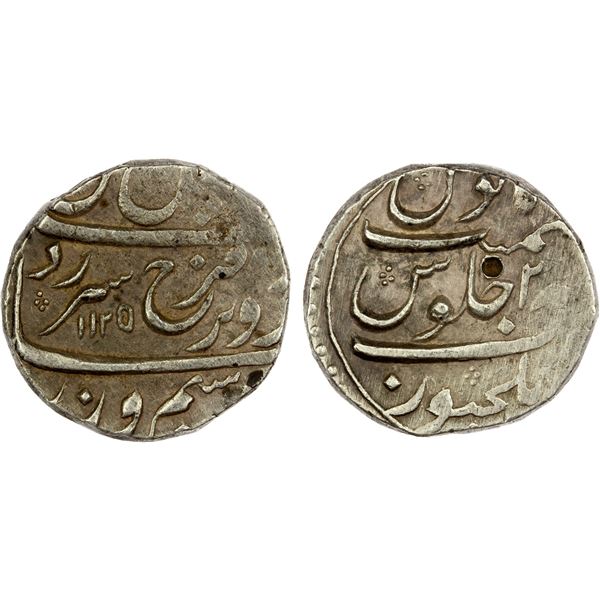 MUGHAL: Farrukhsiyar, 1713-1719, AR rupee (11.45g), Elichpur, AH1135 year 2, VF-EF
