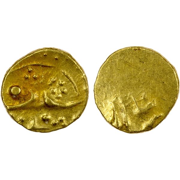 MUGHAL: Alamgir II, 1754-1759, AV ½ fanam (0.18g), year 2, VF-EF