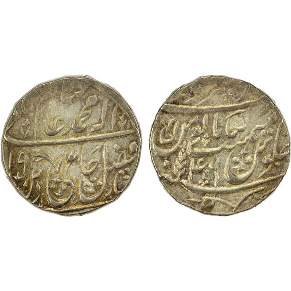 MUGHAL: Shah Alam II, 1759-1806, AR rupee (11.11g), Saharanpur, AH(12)19 year 46, AU