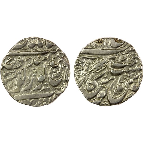SIKH EMPIRE: AR nanakshahi rupee (11.09g), Amritsar, VS1866, strong VF-EF