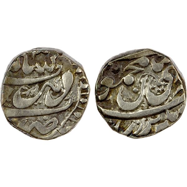 SIKH EMPIRE: AR rupee (10.91g), Derajat, AH(12)36 year 3, bold VF