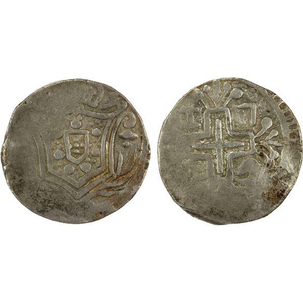DIU: João V, 1706-1750, AR rupia (11.76g), 1749, VF