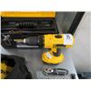 Image 2 : Dewalt Cordless Drill (No Charger), Toolbox, Tool Pouch w/Tools, Husky Socket Set