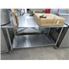 Image 1 : 5' S/S Bullnose Rolling Table w/Undershelf