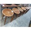 Image 1 : 9-Oak Swivel Top Stools - 9 X $