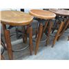 Image 3 : 9-Oak Swivel Top Stools - 9 X $