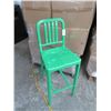 Image 1 : 36-Green Metal Slatback Patio Bar Stools - 36 X $