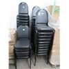 Image 1 : 40-Black Padded Stack Chairs - 40 X $