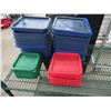 Image 3 : Lot of Lidded Measuring Bins and Cambro Pans