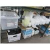 Image 1 : Rack Lot To Go Containers and Jumbo Tissue Rolls