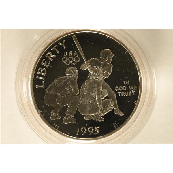 1995-S US PROOF HALF DOLLAR OLYMPIC BASEBALL