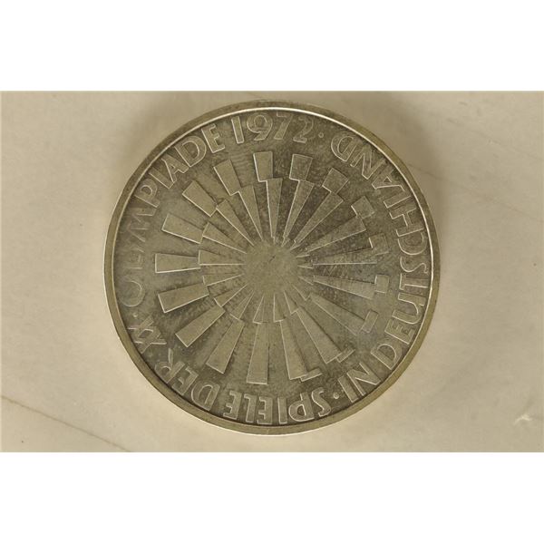 1972-J GERMAN SILVER BU 10 MARK .3115 OZ. ASW