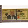 Image 1 : 24KT GOLD FOIL DONALD TRUMP REPLICA $1000 US