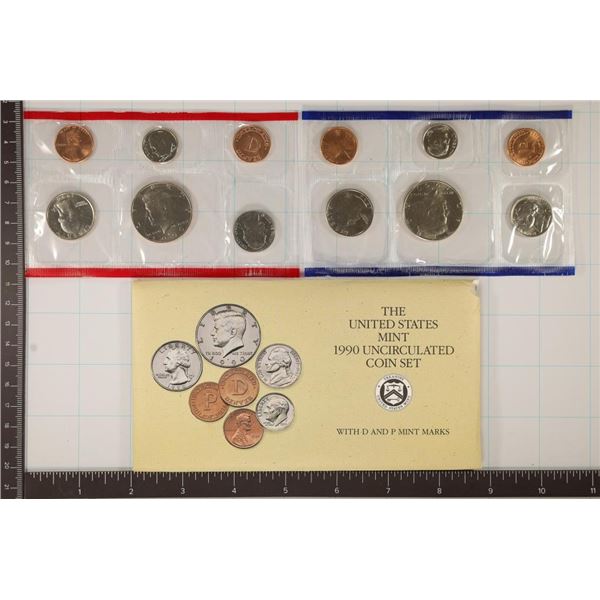 1990 US MINT SET (UNC) P/D (WITH ENVELOPE)
