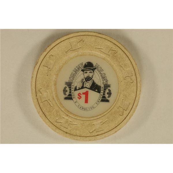 $1 JOHNNY NOLANS CASINO CHIP.