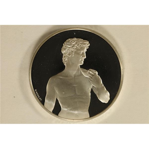 1.23 TROY OZ. STERLING SILVER PROOF ROUND "DAVID"