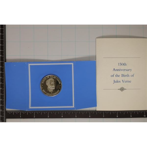 STERLING SILVER PF ROUND "BIRTH OF JULES VARNE"