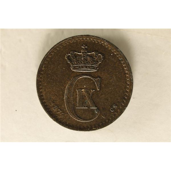 1874 DENMARK 1 ORE KM-792.1 XF PLUS