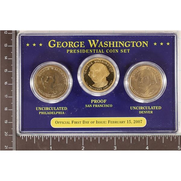 2007-P/D/S PRESIDENTIAL $1 COIN SET GEORGE