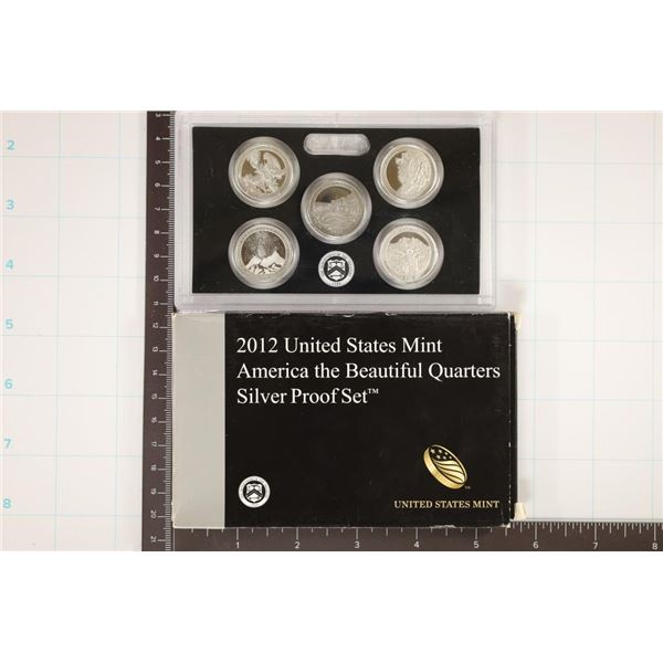 2012 SILVER AMERICA THE BEAUTIFUL QUARTERS PF SET