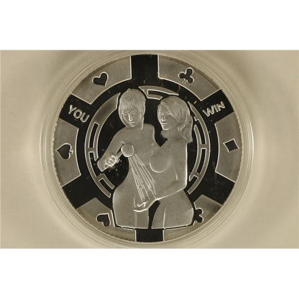 1 TROY OZ .999 FINE SILVER PF ADULT THEMED ROUND