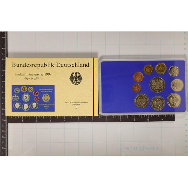 1997 GERMAN 10 COIN PROOF SET IN ORIGINAL MINT