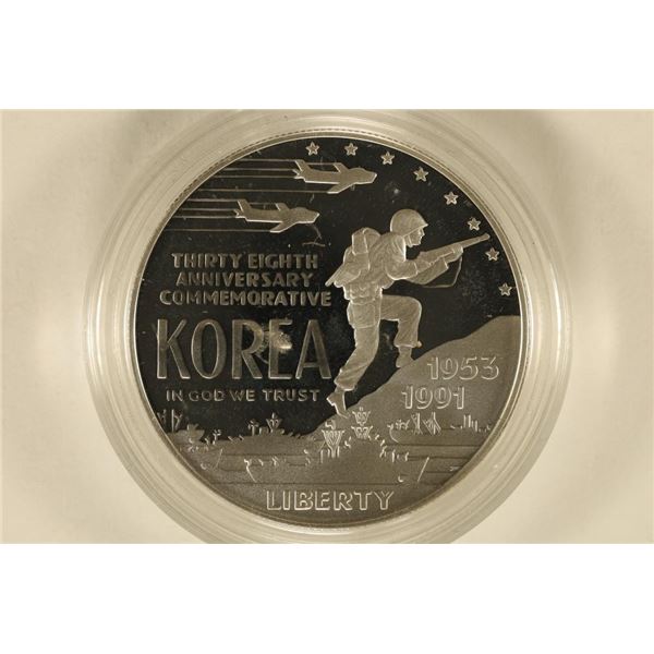 1991-P US SILVER PROOF $1 KOREAN WAR MEMORIAL