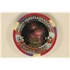 Image 1 : $5 FOUR QUEENS CASINO CHIP. JULY 4TH 2000 "HAPPY