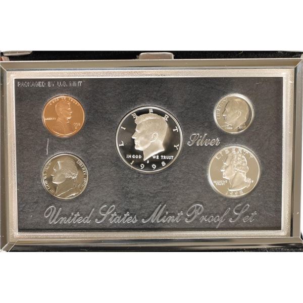 1998 US SILVER PREMIER PROOF SET (WITH BOX)