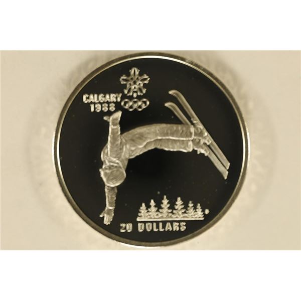 1986 CANADA SILVER $20 OLYMPIC PF COIN 1.0001