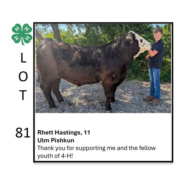 Rhett Hastings - Tag #: 8 / Beef