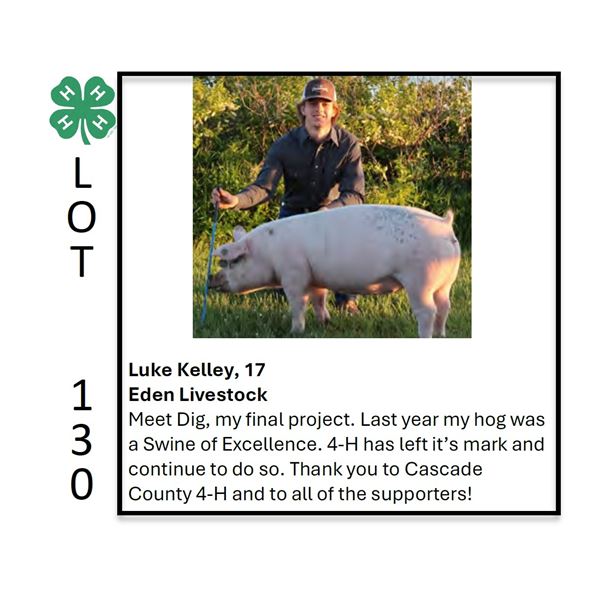 Luke Kelley - Tag #: 60 / Swine
