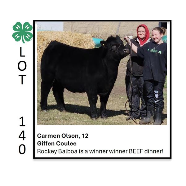 Carmen Olson - Reserve Champion Beef