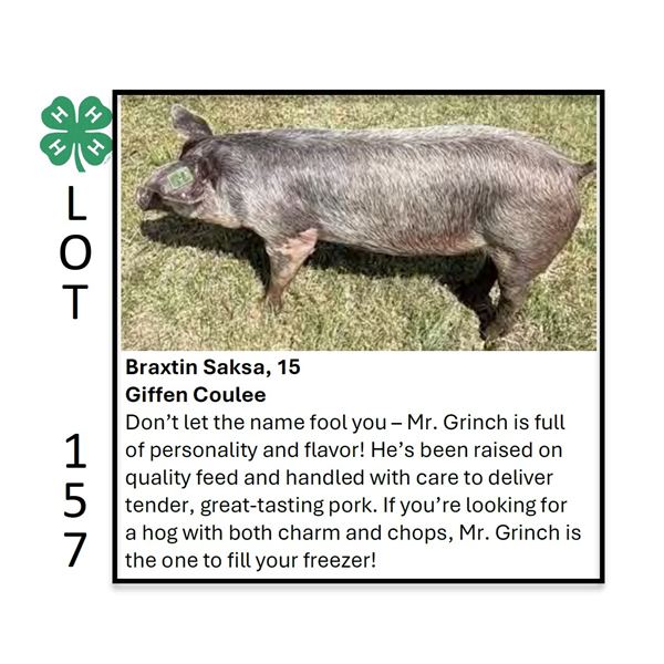 Braxtin Saksa - Tag #: 28 / Swine