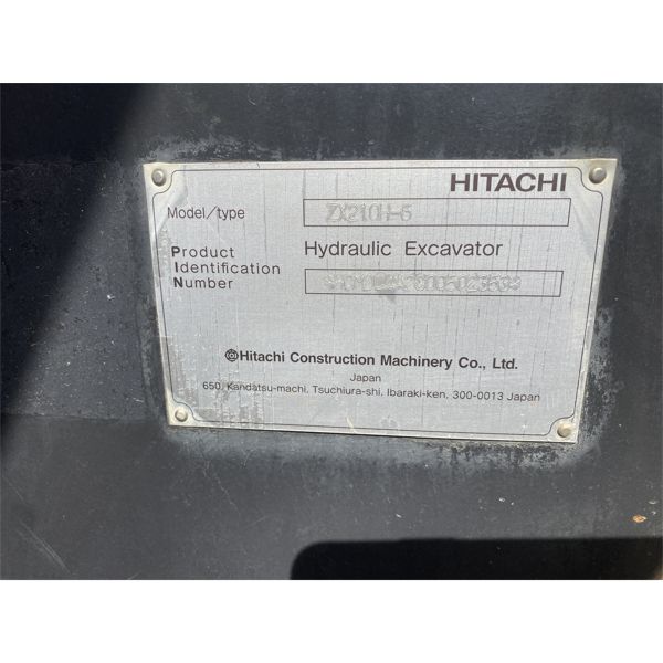 2019 HITACHI ZX210H-6 Excavator - J.M. Wood Auction Company, Inc.