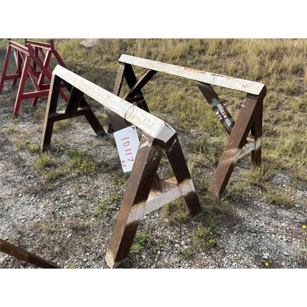 (2)  METAL SAW HORSES