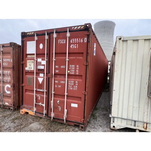 40' HIGH CUBE SHIPPING/STORAGE CONTAINER