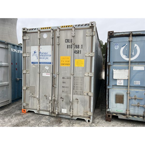 40' HIGH CUBE REFER SHIPPING/STORAGE CONTAINER