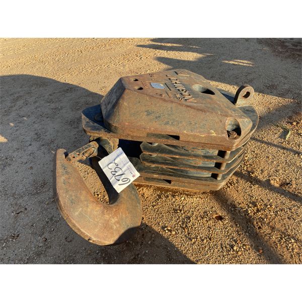 2007 JOHNSON 50T (3) SHEAVE HOOK BLOCK