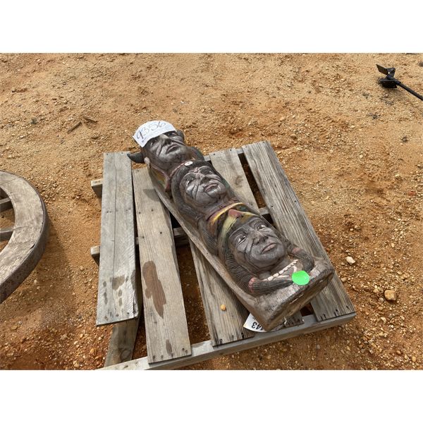 6' TEAKWOOD NATIVE AMERICAN STATUE