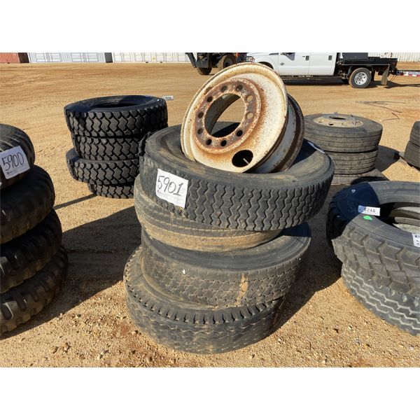 (4) 11R22.5 TIRES & WHEELS