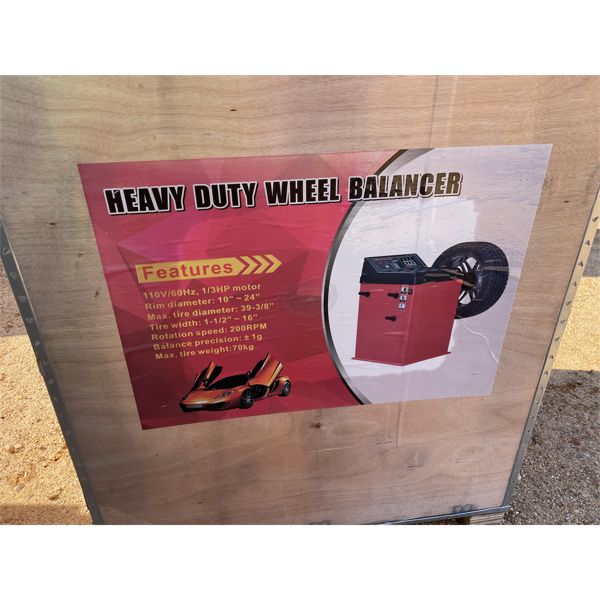 HEAVY DUTY WHEEL BALANCER, 110 VOLT/60HZ, 1/3HP MOTOR