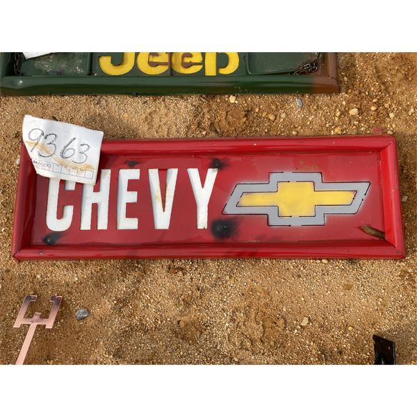 CHEVY TAILGATE METAL ART