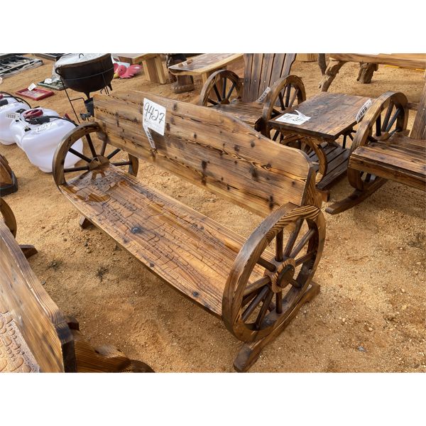 WAGON WHEEL BENCH SET